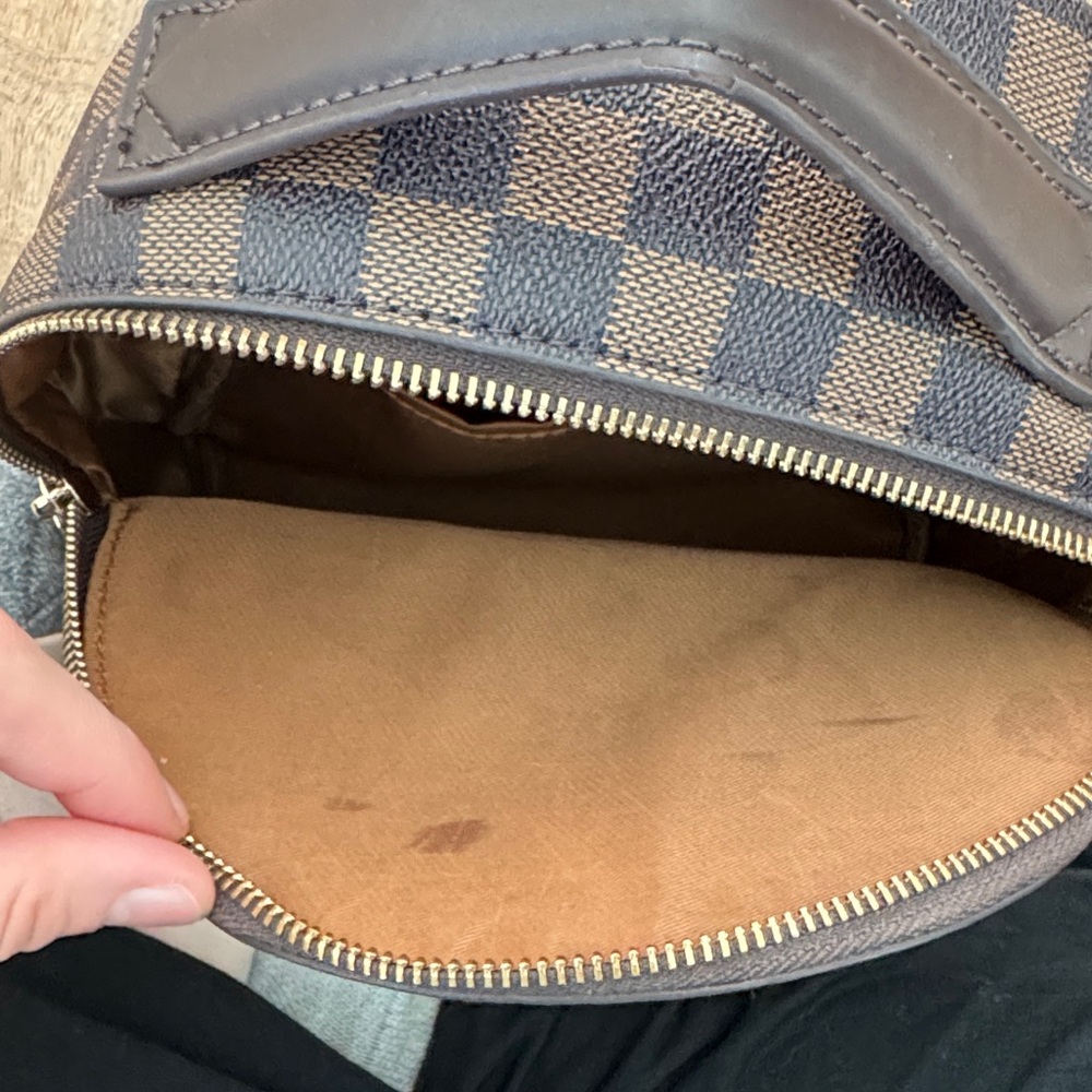 Brown Checkered Mini Backpack - image 5